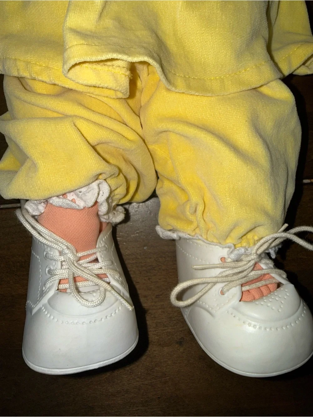 Vintage 1984 Coleco Cabbage Patch Kid Doll - Bald Blue Eyes P Factory Yellow Vel